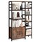 Costway 55.5" Tall Bookcase with 2-Door Cabinet Metal Frame Freestanding Display Rack